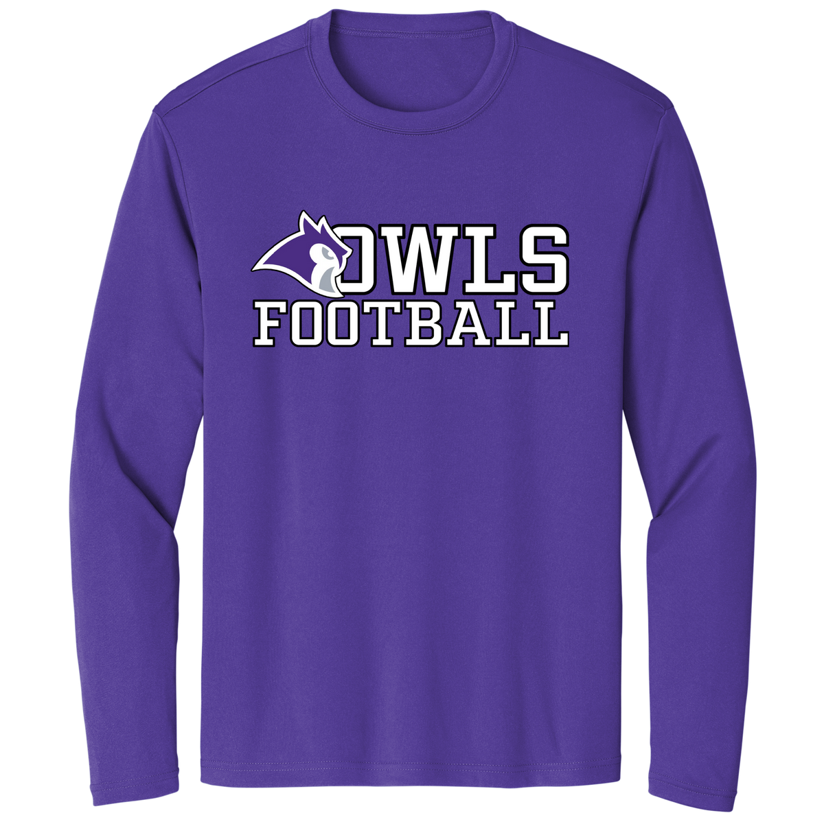 KCFB OWLS MEN&#39;S DRI-FIT LONG SLEEVE (CUSTOMIZEABLE SPIRITWEAR)