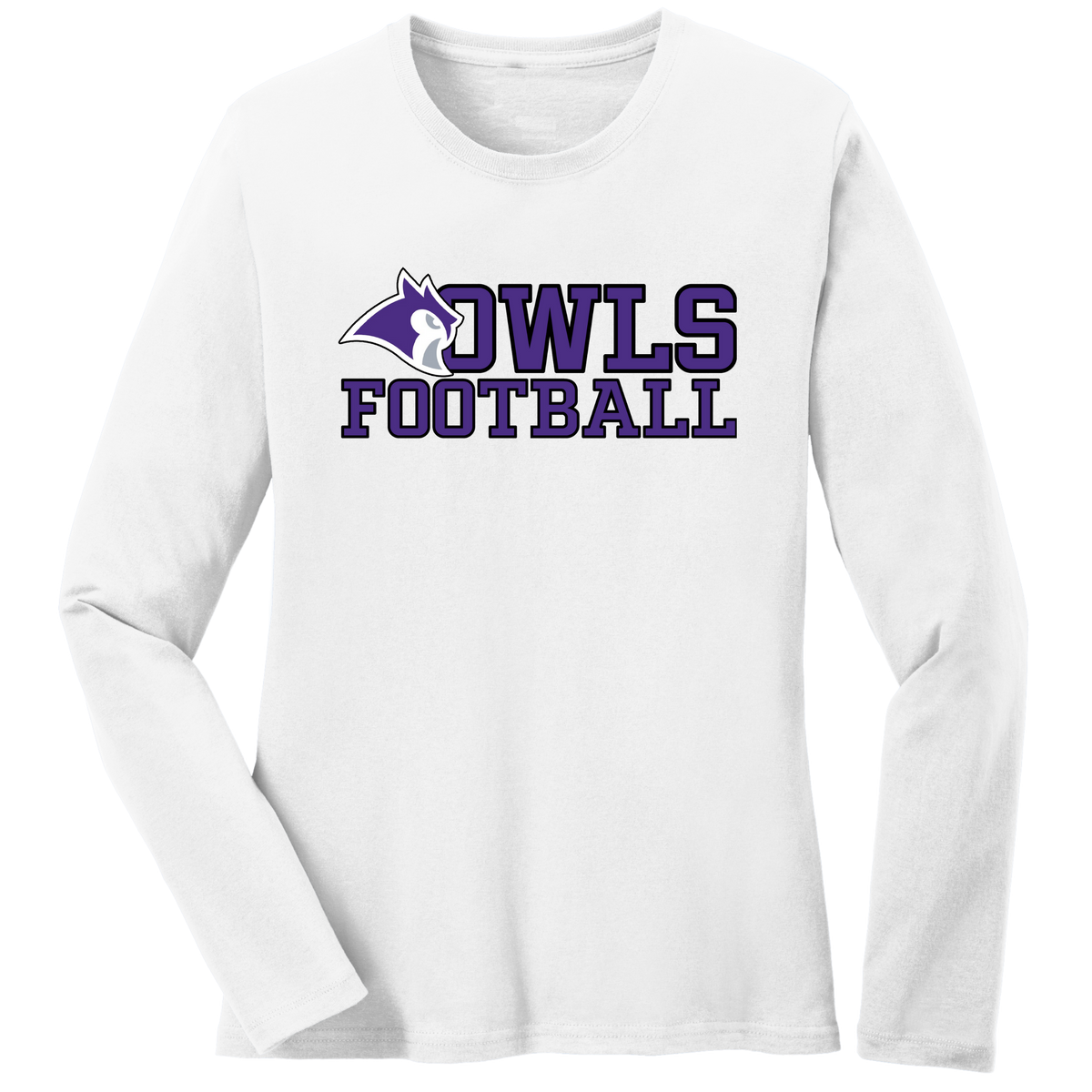 KCFB OWLS COTTON LONG SLEEVE TEE (CUSTOMIZEABLE SPIRITWEAR)