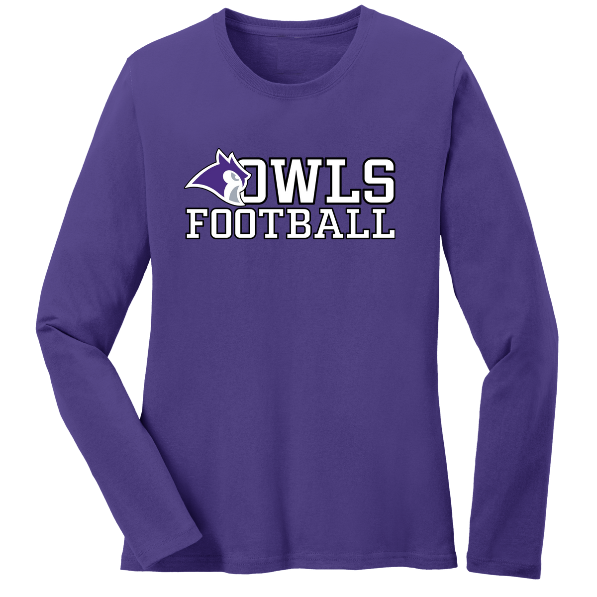 KCFB OWLS COTTON LONG SLEEVE TEE (CUSTOMIZEABLE SPIRITWEAR)