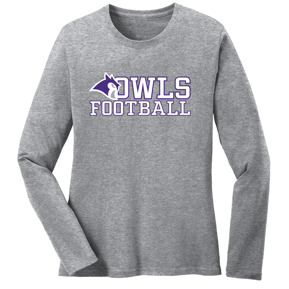 KCFB OWLS COTTON LONG SLEEVE TEE (CUSTOMIZEABLE SPIRITWEAR)