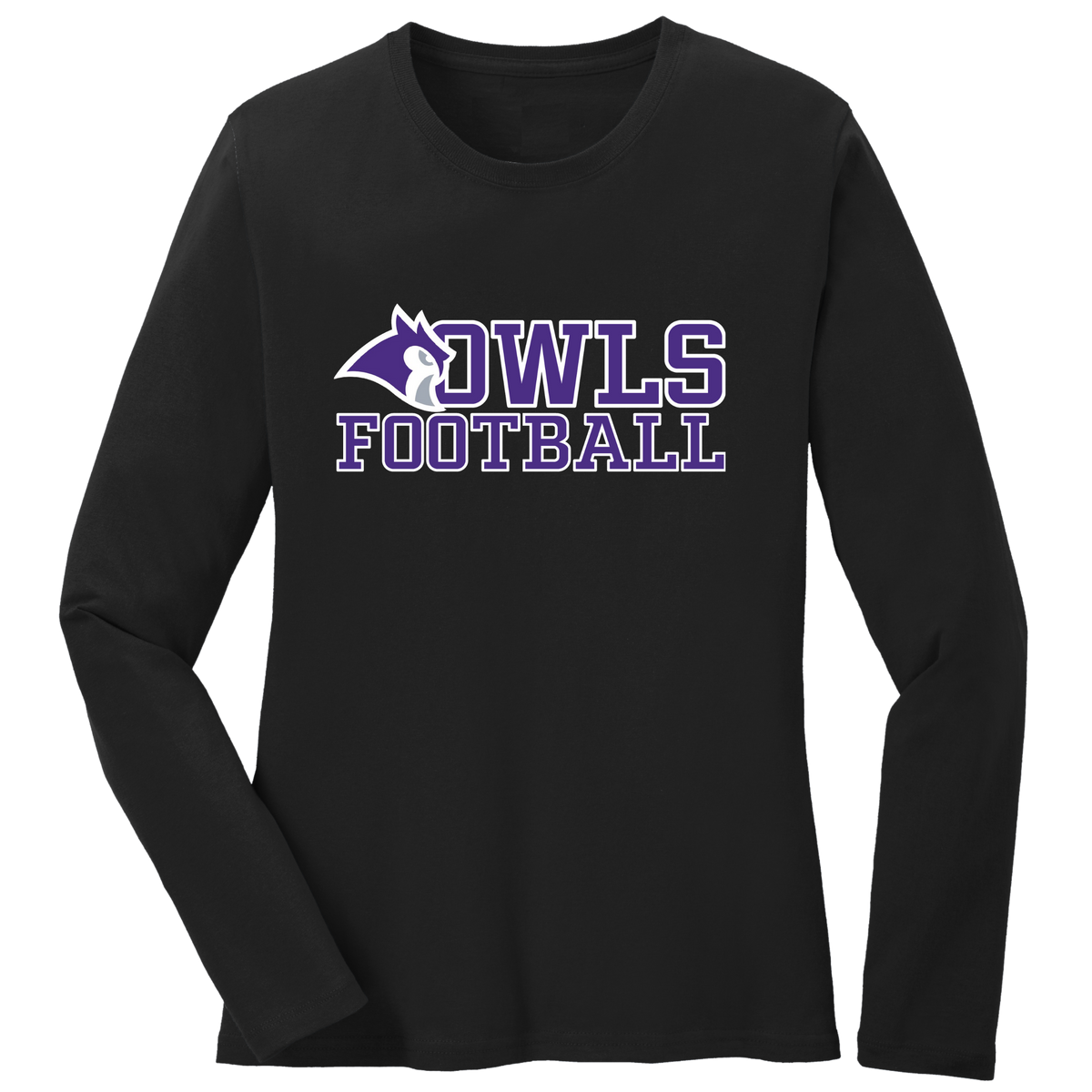 KCFB OWLS COTTON LONG SLEEVE TEE (CUSTOMIZEABLE SPIRITWEAR)