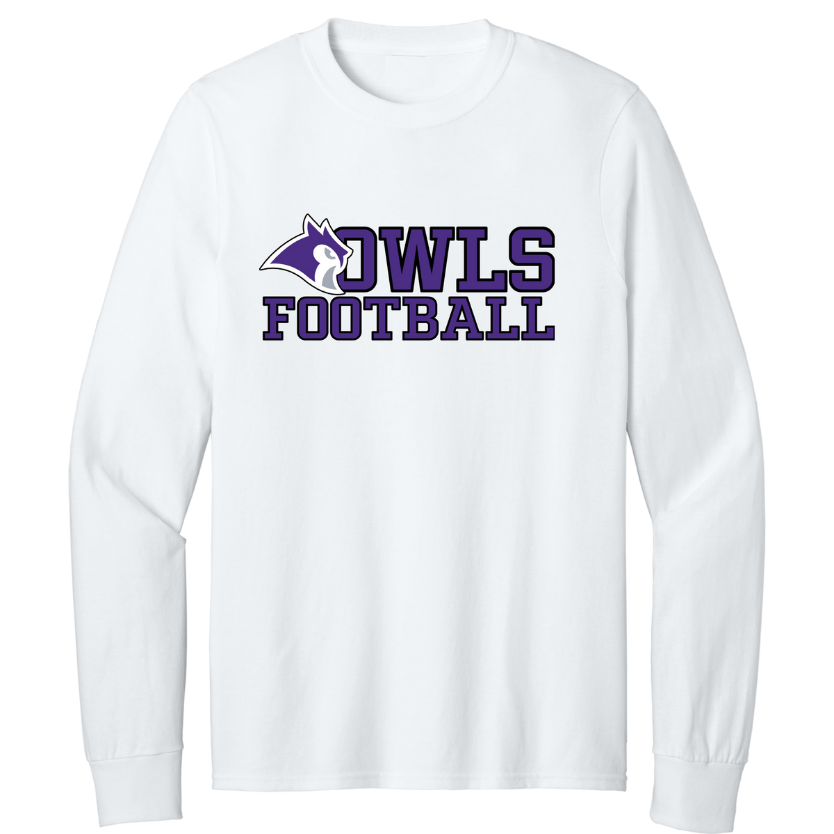 KCFB OWLS COTTON LONG SLEEVE TEE (CUSTOMIZEABLE SPIRITWEAR)