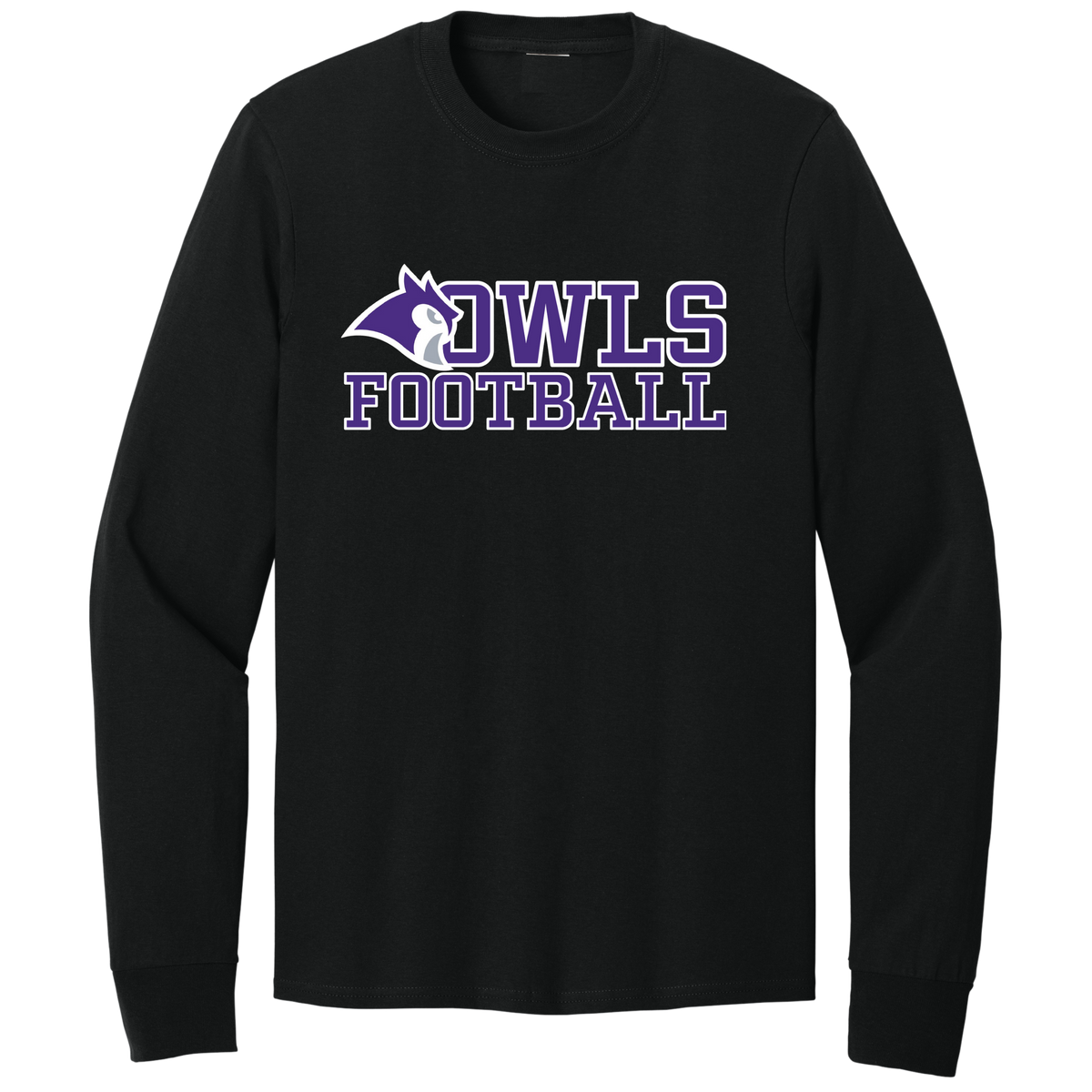KCFB OWLS COTTON LONG SLEEVE TEE (CUSTOMIZEABLE SPIRITWEAR)