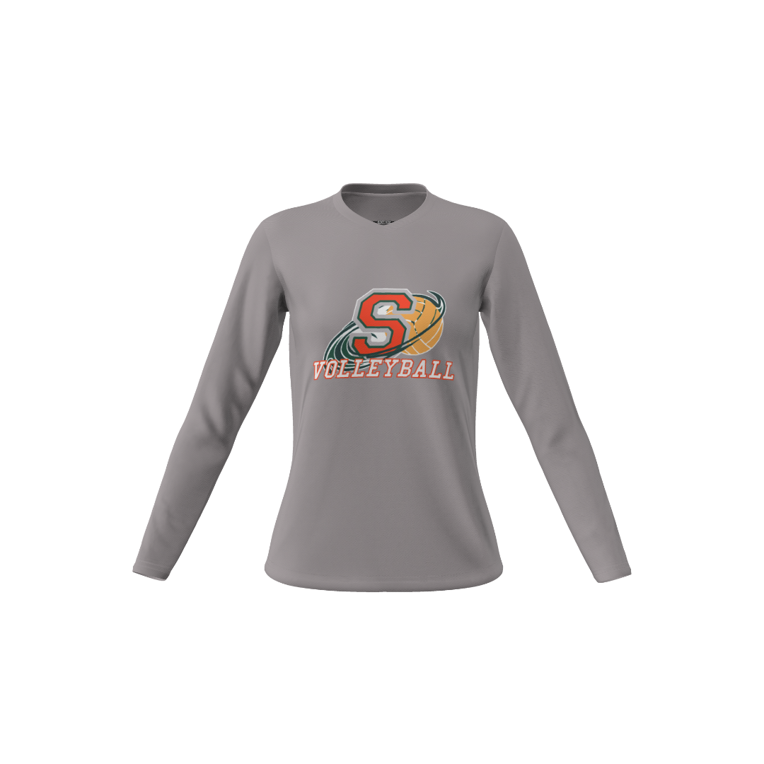 SASH GIRLS&#39; VOLLEYBALL - P-CORE PROKNIT LONG SLEEVE V-NECK - WOMEN