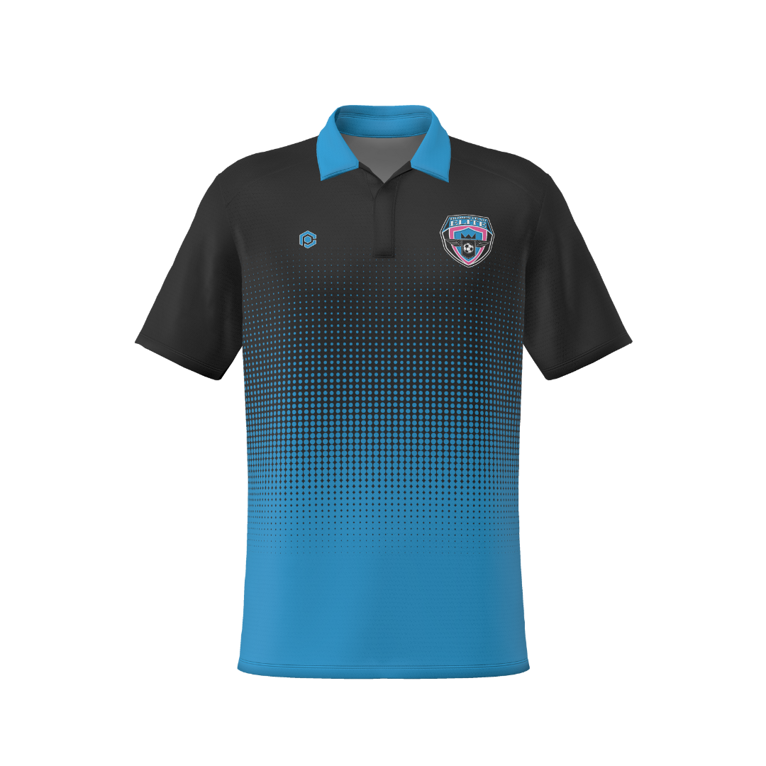 PIXEL GRADIENT POLO - BLUE