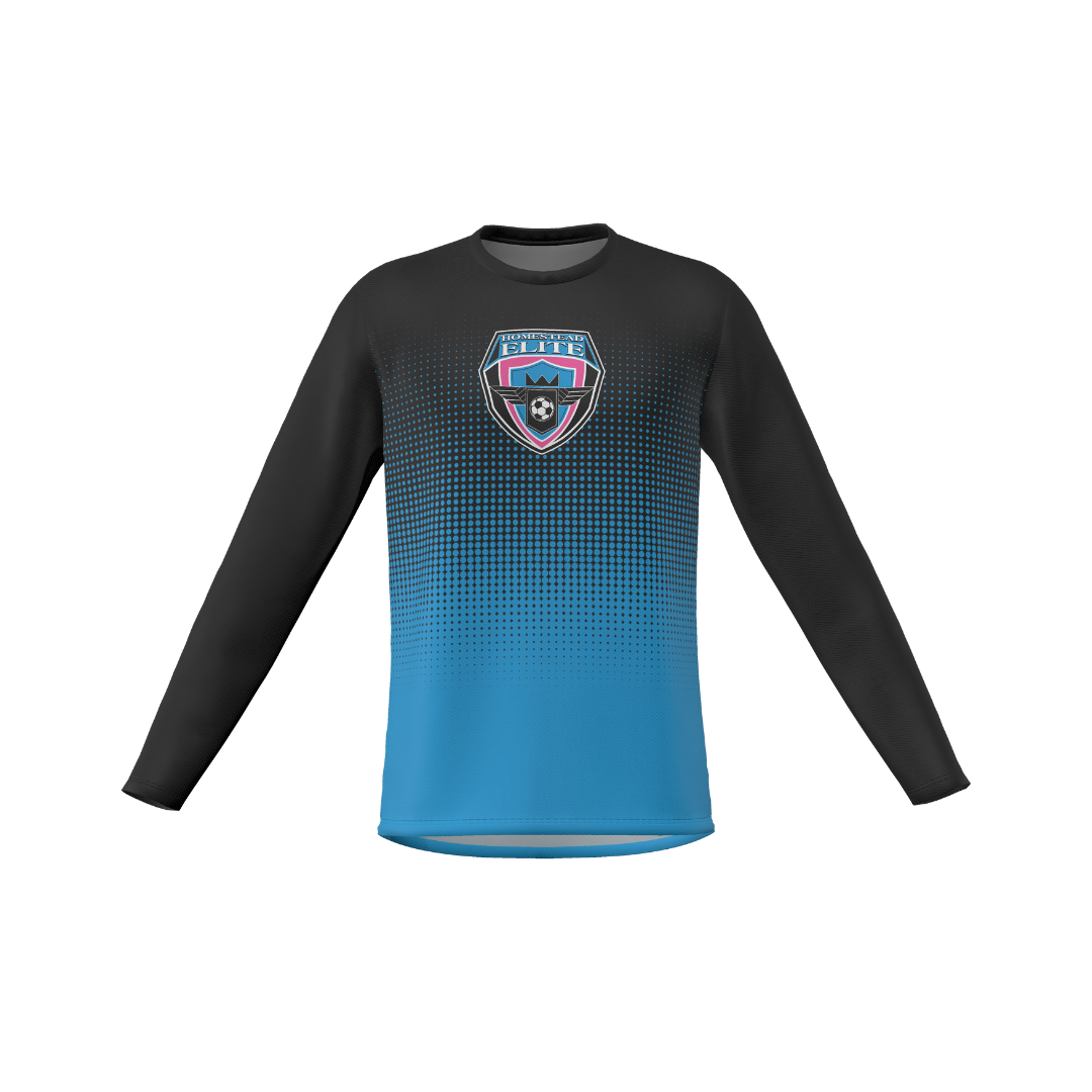 PIXEL GRADIENT LONG SLEEVE- BLUE