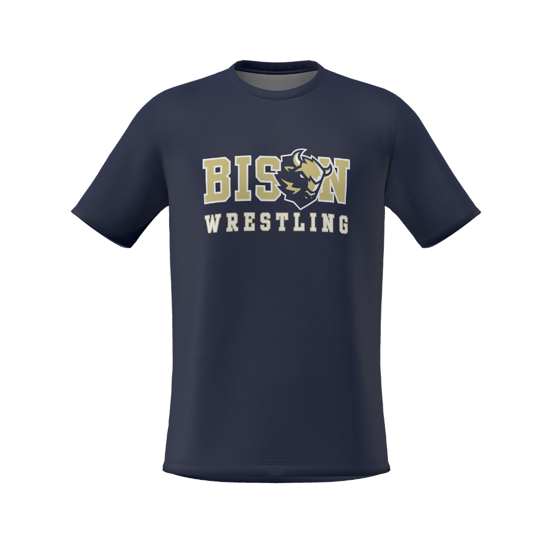 BISON WRESTLING SPIRIT TEE - NAVY