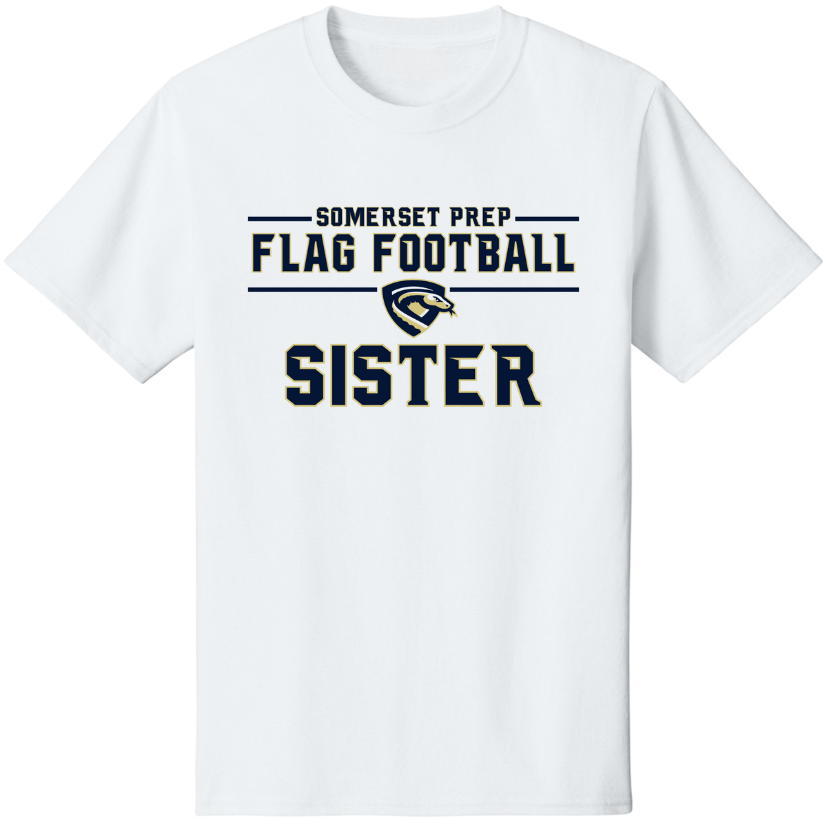 SOMERSET PREP FLAG FOOTBALL SISTER COTTON SHIRT (FAMILY COLLECTION)