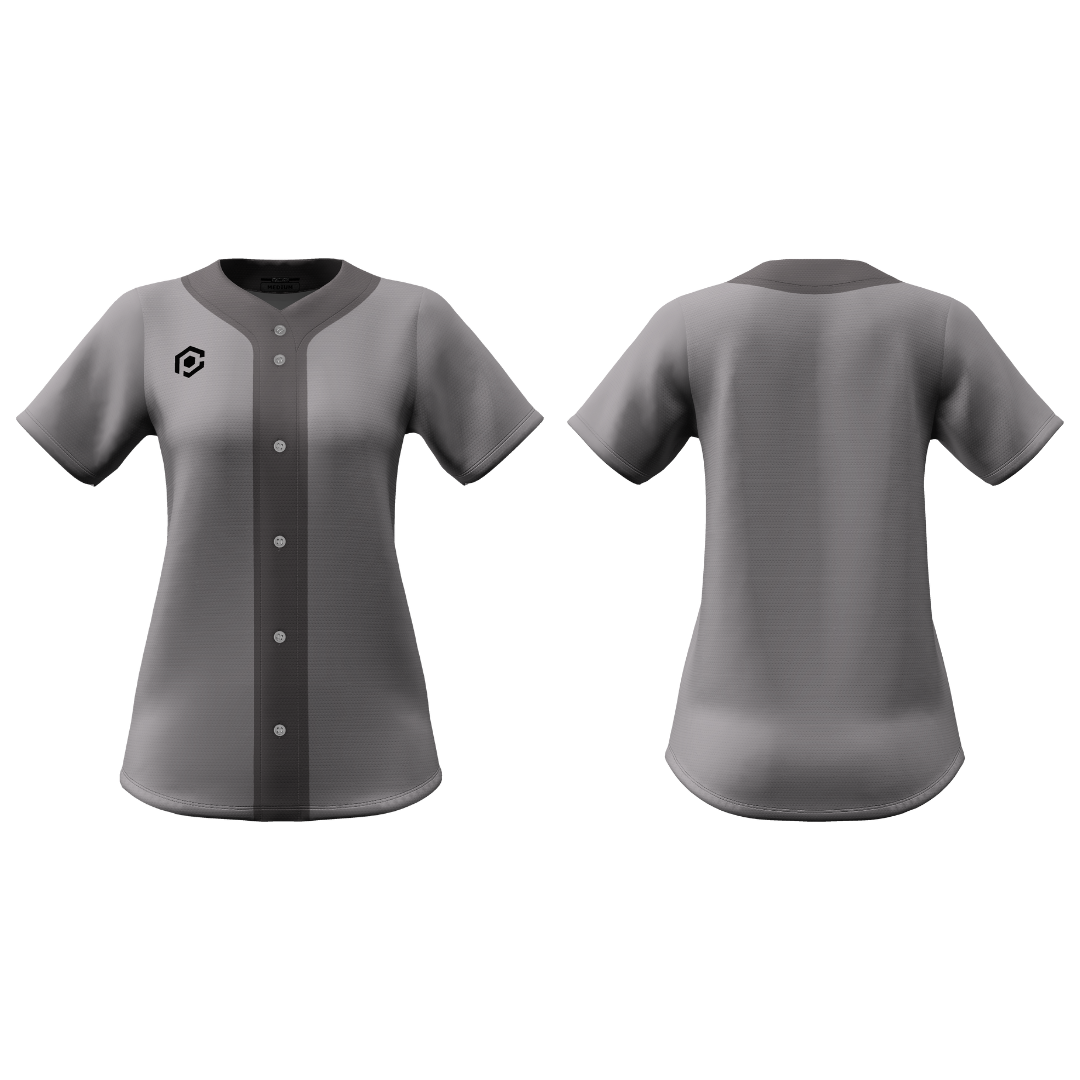 RALLY PRO SHORT SLEEVE &quot;FAUX&quot; FULL-BUTTON SOFTBALL JERSEY