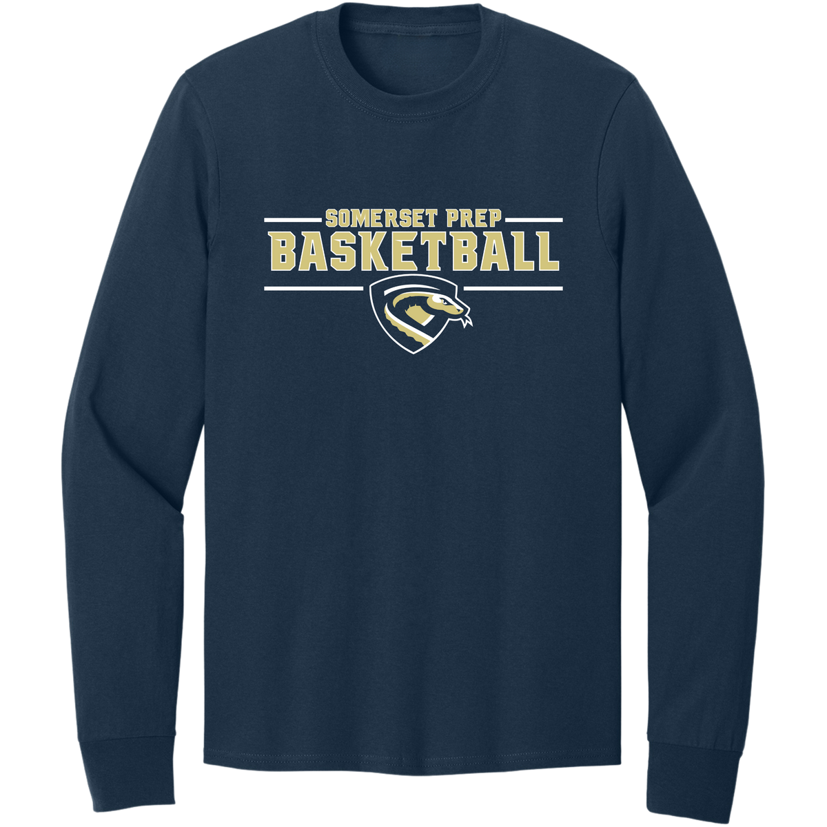 SOMERSET PREP BASKETBALL COTTON LONG SLEEVE SHIRT