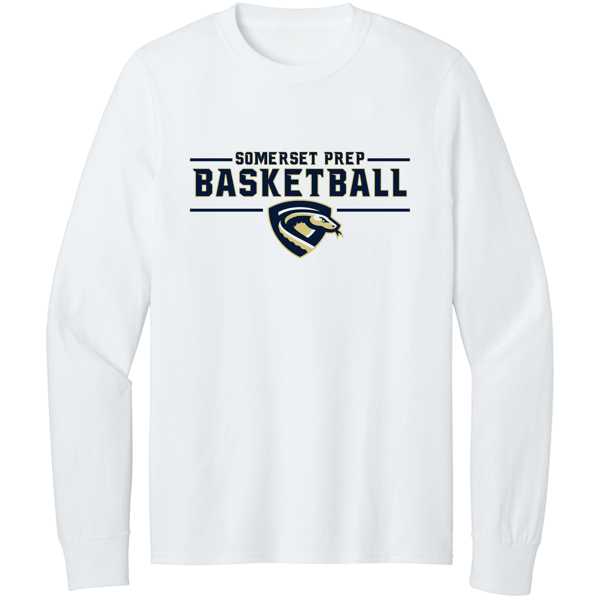 SOMERSET PREP BASKETBALL COTTON LONG SLEEVE SHIRT